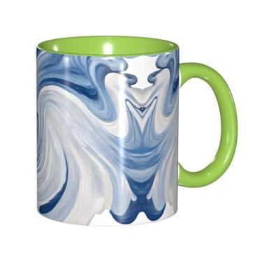 Imagem de Zeraoke Canecas de café criativas com impressão mural de mármore, personalizadas, presente para família, tamanho de 325 ml, unissex