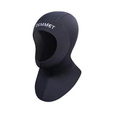 Imagem de DEMMET Capuz de neoprene para mergulho de 1,5 mm para homens e mulheres, com tampa de ombro para surfe, capuz térmico para caiaque, snorkeling, natação, vela, canoagem, esportes aquáticos (1,5 mm