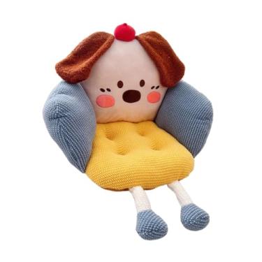 Imagem de predolo Almofada de assento fofa, antiderrapante, para presentear em casa, no chão, com encosto e apoio de braços, ideal para festas, restaurantes, Apoio de Braço Azul