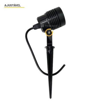 Imagem de Refletor Espeto Taschibra Noir 3W MR11 Preto, Luz Quente 3000K