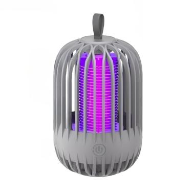 Imagem de Luminária Repelente Elétrico de Mosquitos e Insetos | Mata-Moscas UV Silencioso | Armadilha de Insetos USB | Função Luz Noturna Decorativa | Uso Interno e Quarto
