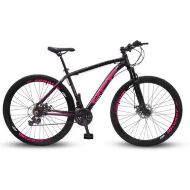 Imagem de Bicicleta Aro 29 Off Alumínio Disco Suspensão Preto/Pink Tamanho:15 - 
