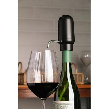 Imagem de WOLFF - Aerador Elétrico para Vinho Automático de Plástico e Aço Inox Preto 6cm x 12cm x 11,5cm