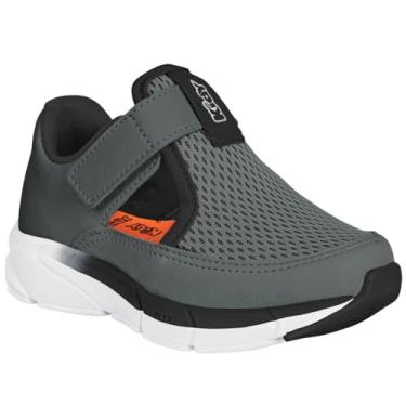 Imagem de Tênis Infantil Esportivo com Fecho Autocolante, Solado Flex, Mesh Respirável, para Meninos e Meninas, Antiderrapante Escolar (Cinza, BR, Criança de 1 a 3 anos, Numérico, 24)