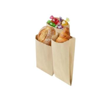 Imagem de Kit 500 Sacos Kraft Sem Estampa De 1/2Kg 9,5X19cm para Embalagens de Alimentos e Produtos