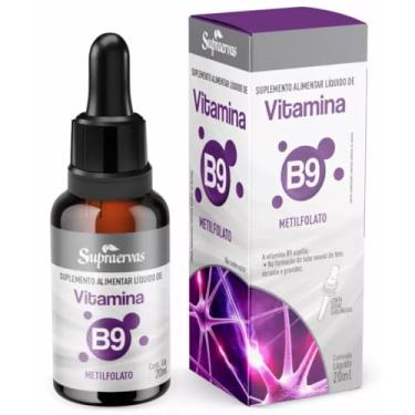 Imagem de SUPRAERVAS Vitamina B9 Metilfolato, Suplemento Líquido em Gotas, 30ml, Forma Ativa de Ácido Fólico, Sem Glúten, Para Gestantes e Uso Geral