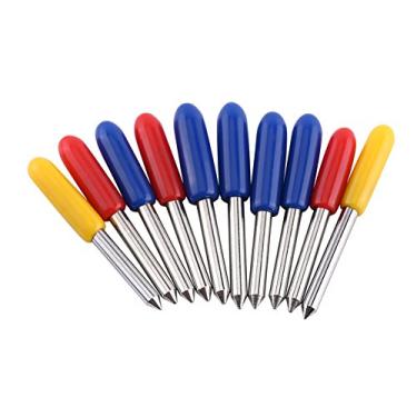 Imagem de FTVOGUE Faca de Corte de Aço de Tungstênio, Lâmina de Plotter, Cortador de Gravação de Precisão Com Lâminas de Serra de Fita para Adesivos, Cartões, Papel Kraft Com 10 Peças (Mistura)