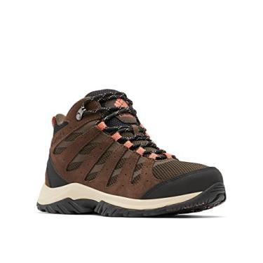 Imagem de Columbia Tênis feminino Redmond III Mid impermeável para caminhada, Cordovan/coral escuro, 42