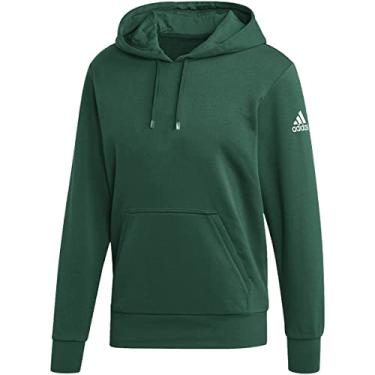 Imagem de adidas Moletom masculino de lã P verde-escuro - branco
