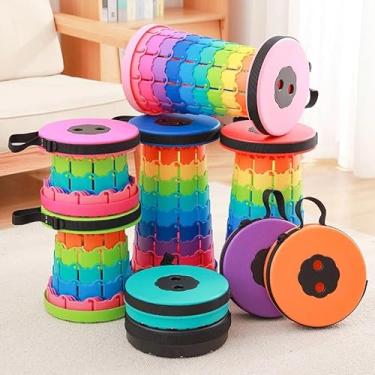 Imagem de Banqueta Banco Retrátil Portátil Alça Telescópica Ajustável - Dobrável Pesca Camping 150kg Leve 900g