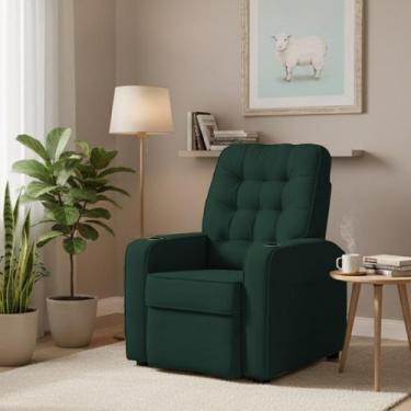 Imagem de Poltrona do Papai Reclinável Lord Veludo Verde Escuro - Loja Sheep, Ve