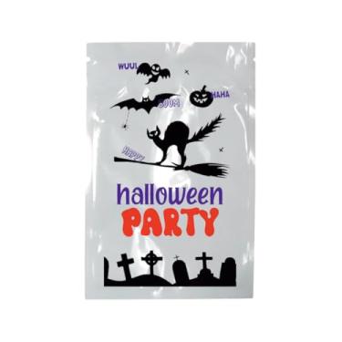 Imagem de Saquinho de Plástico Autocolante Halloween Surpresa Lembrancinha Dia das Bruxas (Cemitério)