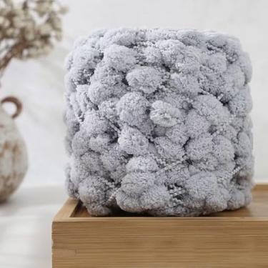 Imagem de 1 pacote de fios grossos para crochê e tricô, fio de pelúcia tie dye macio supervolumoso, chenille grosso de cor mista para mantas macias e cobertores, tricô de braço e artesanato DIY