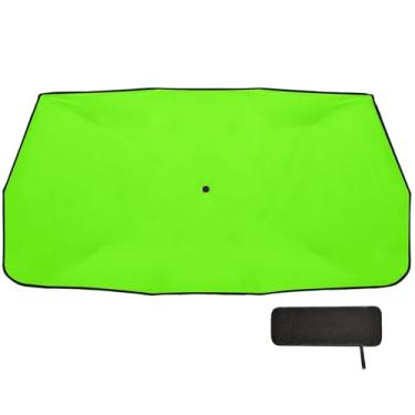 Imagem de Guarda-chuva de para-brisa dobrável verde brilhante para carro bloco UV caminhão para-sol para-brisa frontal 147.3 cm x 75.4 cm