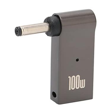 Imagem de KIMISS Adaptador PD para DC para | Adaptador de Carregamento de Laptop Fêmea para Macho 100W 5A Tipo C | Liga de Alumínio, Conector de 90 Graus, Design Portátil