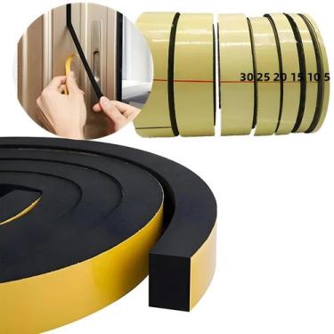 Imagem de Fita De Vedação De Espuma EVA Autoadesiva Preta, Gasket Anticolisão, L