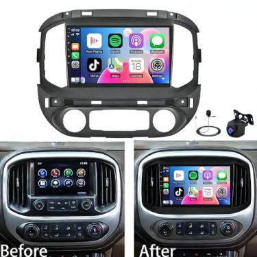 Imagem de Rádio estéreo automotivo 2+32G Android 13 para Chevrolet Colorado 2015 2016 2017, rádio com tela sensível ao toque de 9 polegadas sem fio Carplay Android Auto rádio Bluetooth Carplay GPS Navi WiFi FM