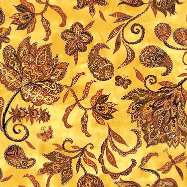 Imagem de Wallink Papel de parede dourado Paisley Descolar e colar Papel de parede dourado vintage Papel de parede floral 43 cm x 601 cm Papel de parede dourado retrô para armários de cozinha, gaveta, papel de
