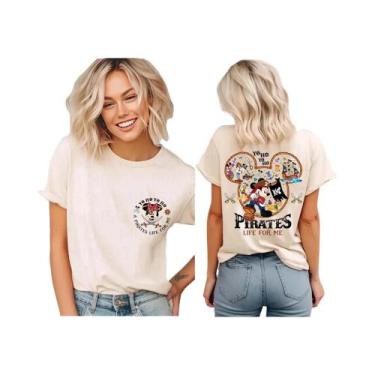 Imagem de Camiseta Família Mickey Amigos Disney Piratas Yo Ho a Pirate's Life Pa