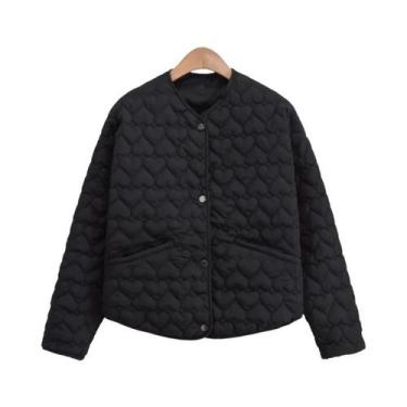 Imagem de Jaqueta Feminina Acolchoada De Inverno HXAO 2024 Leve Casaco Acolchoad