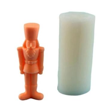 Imagem de Molde De Silicone 3D Quebra-Nozes De Natal Para Velas DIY, Decoração D