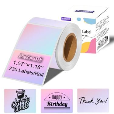 Imagem de Joatuxul Etiquetas térmicas, compatíveis com etiquetadoras T50M Pro/M110/M100/M220 e outras impressoras térmicas 4x6 para envio de códigos de barras e adesivos personalizados, rosa gradiente, 1,57 ×