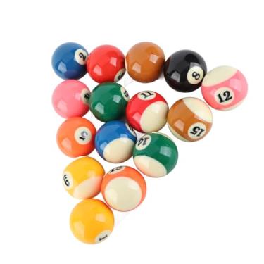 Imagem de aqxreight Conjunto de Bilhar Padrão Americano - Bolas de Sinuca Profissionais para Jogos Domésticos e de Festa - Conjunto Completo Resistente a Arranhões Com Cores Vibrantes - para Jogadores de