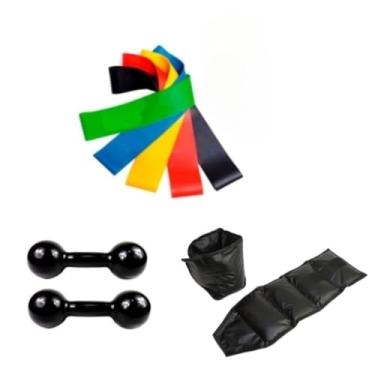 Imagem de Kit Funcional Halter 1kg + Caneleira 1kg + Kit halteres，pesos para exercícios em casa
