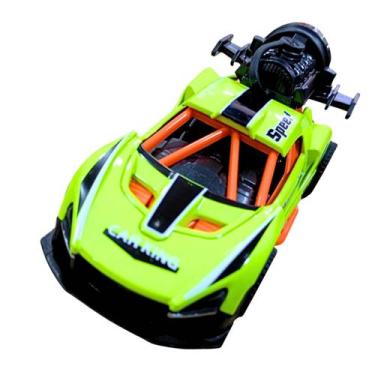 Imagem de Carrinho foguete esportivo sai vapor e fumaça LED metal race - MC five