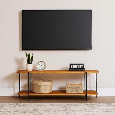 Imagem de Rack Sala Para Tv Até 40 Polegadas Moderno Estilo Industrial Com Madei