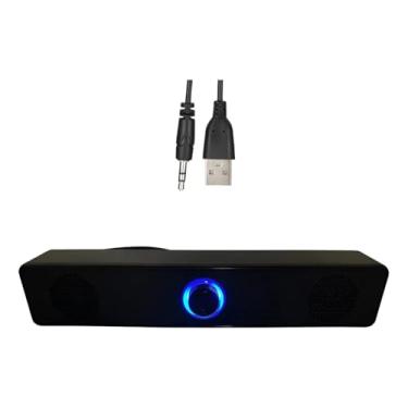 Imagem de Caixa De Som Pc Tv Celular P2 E Usb Plug & Play Cor Preto