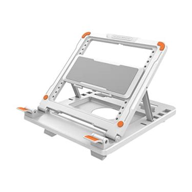 Imagem de Suporte para Notebook Plegável Ajustável em Altura Riser Cooler Elevador Ergonômico de Mesa Computador Tablet Teclado