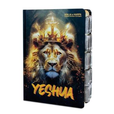 Imagem de Bíblia Sagrada Evangélica Com Índice Abas Adesivas - Yeshua Dourado - 