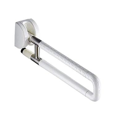 Imagem de Corrimões, suporte de alças de garra, barra de apoio em forma de U para banheiro para deficientes, corrimão dobrável, tubo externo de nylon, suporte de chuveiros de idoso/