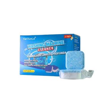 Imagem de Pastilhas de Limpeza para Máquina de Lavar Roupas e Louças Kit com 12 