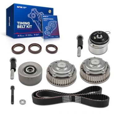 Imagem de KAX Kit de correia dentada adequado para Chevy Cruze 2011-2015, Sonic 2012-2018, Cruze Limited 2016 1.8L, Aveo 2010-2011, Aveo5 2010-2011, OE# K015603XS, TCK338, 25233800, 918-776, 918-777, 55567048