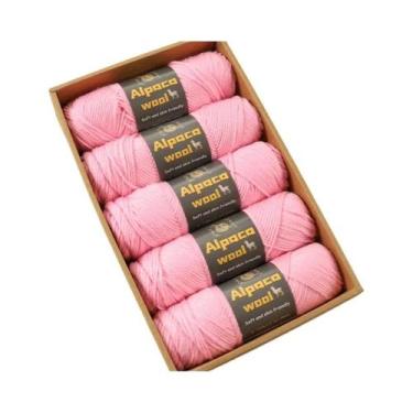 Imagem de Fio De Lã De Alpaca Multicolorido 500g 245 Kit De Tricô Grosso Para Ho