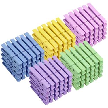 Imagem de Weysat 120 peças de alfinetes coloridos de Páscoa 7,4 cm clipes de varal de Páscoa de madeira para artesanato faça você mesmo, fotos, fotos, clipe de decoração, roupas para pendurar