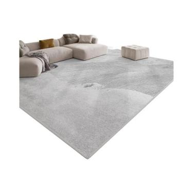 Imagem de Tapete De Cristal De Veludo Cinza De Grande Área Para Sala De Estar, Q