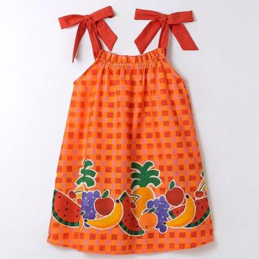 Imagem de Vestido Infantil Menina Malha Barrado Picnic Fábula-Feminino