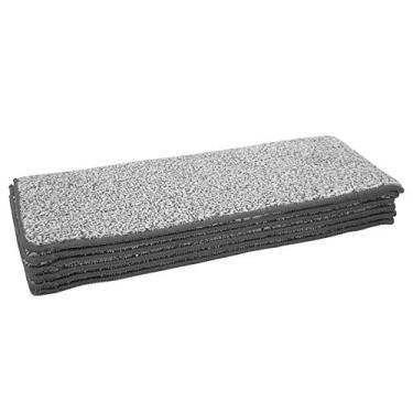 Imagem de 6 Peças de Pano Mop Substituição Lavável em Máquina Tapete para Limpeza Pisos Residenciais Fácil Limpar Instalar e Desmontar Design Alongado Espessado