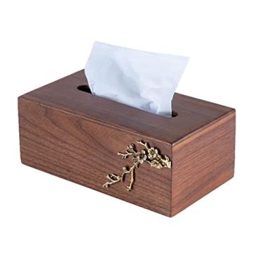 Imagem de GHJUMKFDF Caixa de lenços caseiros coer novo estilo chinês estátua em relevo feito à mão restaurante suporte de caixa de lenços doméstico retangular para mesa organizador de lenços