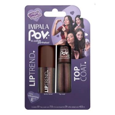 Imagem de Esmalte Impala POV Top Coat + Gloss Labial Marcella