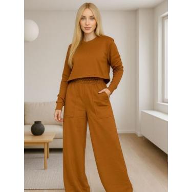 Imagem de Conjunto Moletinho Blusa com Manga Longa e Calça - c12 WIDE + SAMANTHA