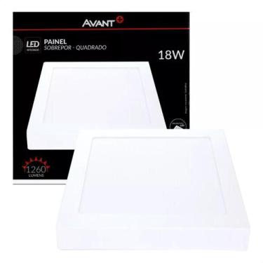 Imagem de Luminária de teto Plafon Led Quadrado Painel Sobrepor 24w Branco Frio 