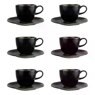 Imagem de Jogo de 6 Xícaras de Chá 220 ml com Pires Ryo Volcano Oxford