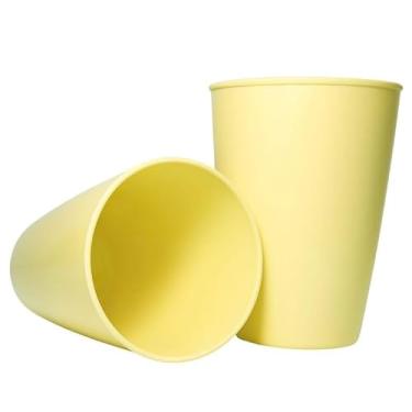 Imagem de Kit Copos Plásticos Reutilizáveis 350ml Econômicos | Copo Colorido para Festas, Churrasco e Eventos(15,AMARELO)