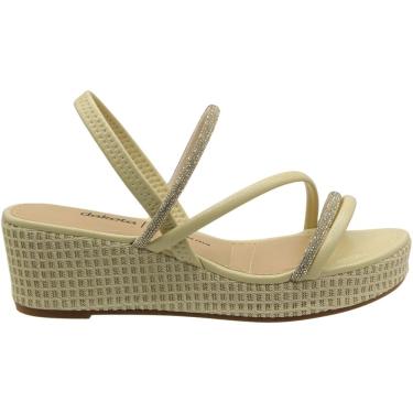 Imagem de Sandália Anabela Dakota Atlantis Tiras Finas Strass Feminina