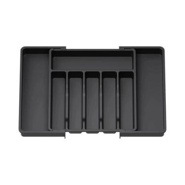 Imagem de Organizador De Talheres Ajustável De Plástico, Gaveta Multifuncional P