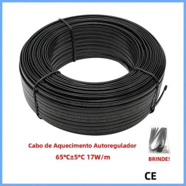 Imagem de Cabo De Aquecimento Autorregulável 17W/m 5-50m AC200-240V Para Derreti